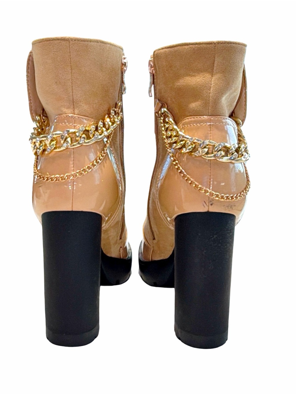Atalina Camel Chain-Accent Platform Ankle Boots | Women’s Size 10 - Picture 6 of 16